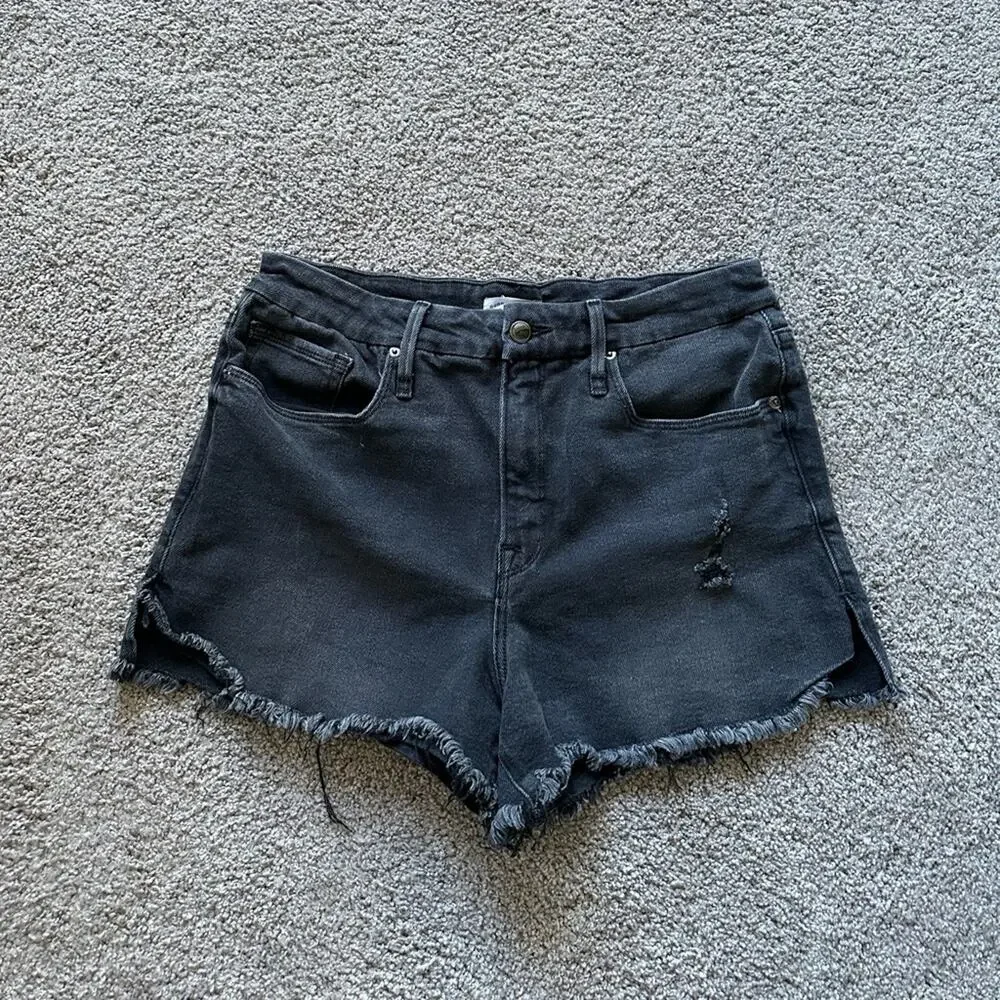 Good American Good Curve Denim Shorts